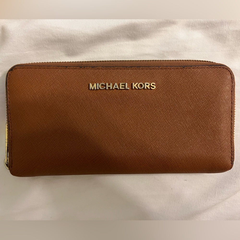 Michael Kors brown leather wallet